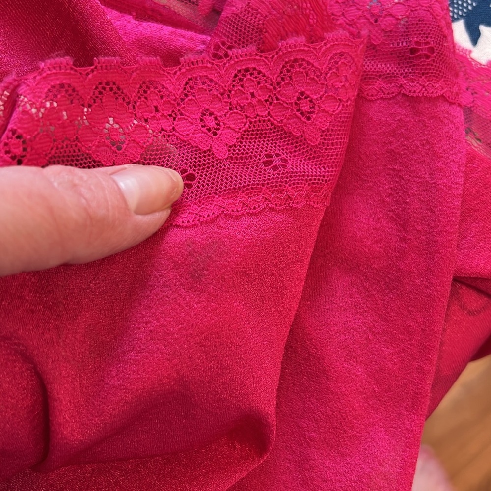VTG Vanity Fair lace trim open front night gown - Picture 15 of 15